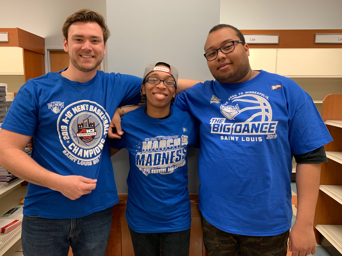 SLUBooks's tweet photo. Are you ready for March Madness, because we are. Come buy your championship shirts at the bookstore! #billiken #roadtominneapolis #marchmadness #slu https://t.co/oLz9a6Duxl
