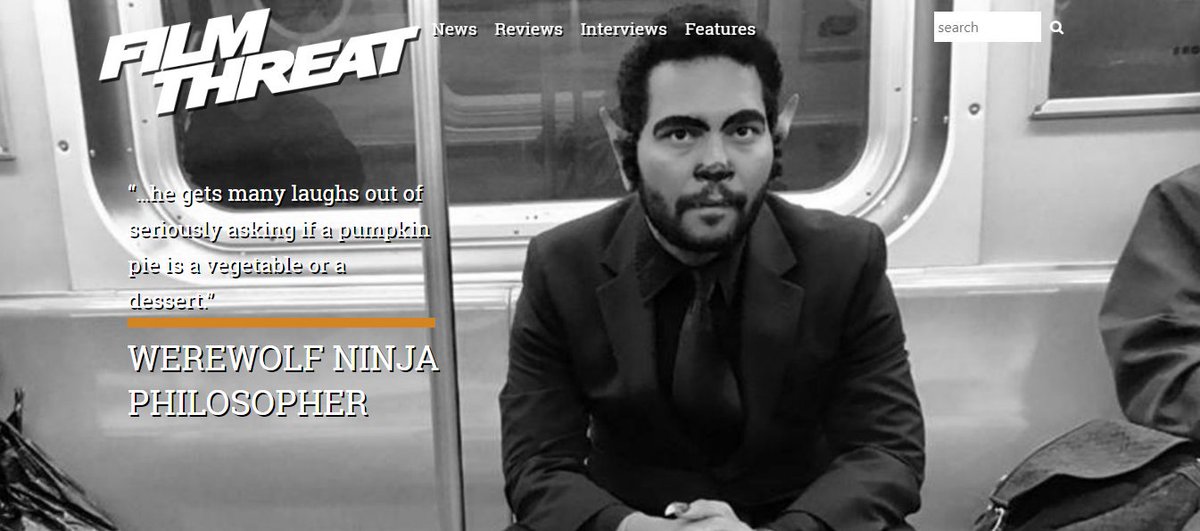 FilmThreat's tweet photo. “…set about interviewing witnesses and potential suspects…as someone is offing beloved filmmakers and leaving no physical evidence…” Bobby LePire learns lessons in zen from the comedic noir mystery Werewolf Ninja Philosopher.
https://t.co/xTezg9IuI6 #SupportIndieFilm #comedy https://t.co/AdJBto4YaM