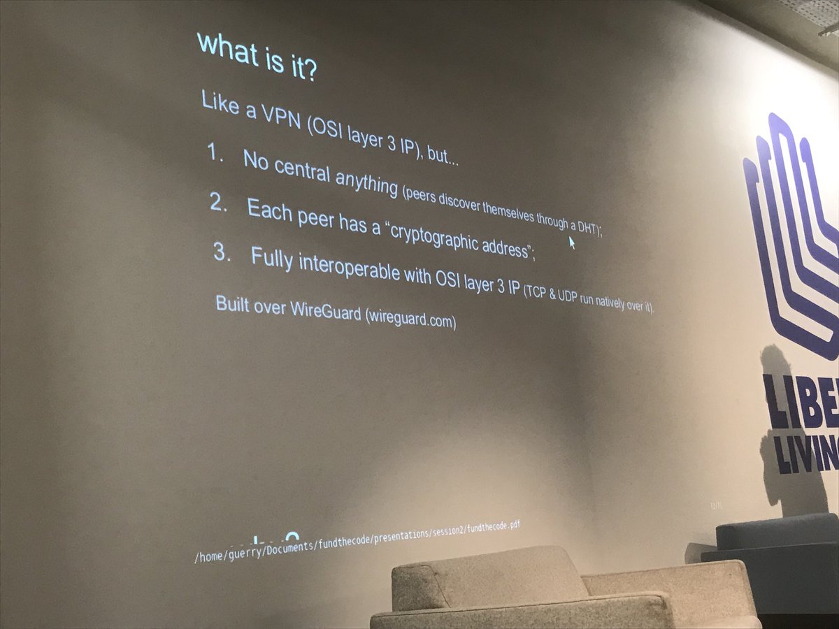 bbilloud's tweet photo. LT Soirée #fundthecode @LIBERTE_LL : présentation du projet #Wirehub https://t.co/ZMp1ICfFKW #VPN https://t.co/AFz63kn2Qw