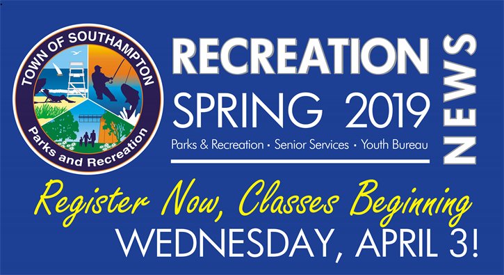 SouthamptonTown's tweet photo. Parks & Recreation: Spring Brochure 2019. Register Now, Classes Beginning Wednesday, April 3! Click on the link to learn more! https://t.co/kwzMMSKlCa #SHParksRec #GEECleanUp #GGPonstage #hamptons #hamptonsevents #beachcleanup #SHYB https://t.co/zjaj4y0a3n