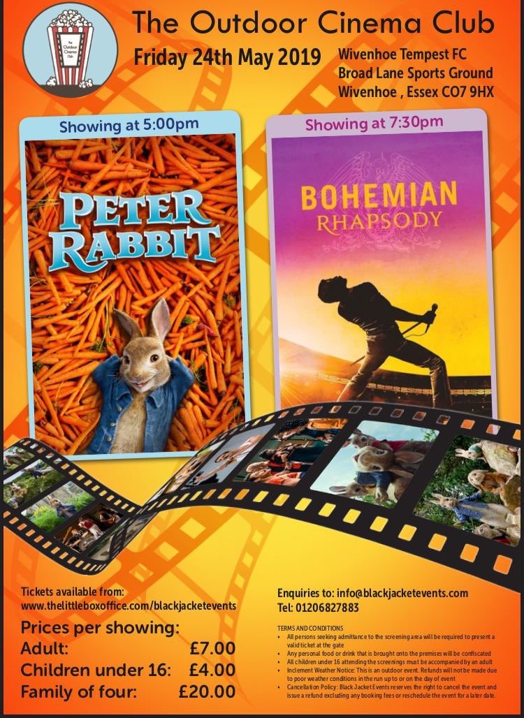 On the eve of Greystock...

#outdoorcinema #peterrabbit #BohemianRhapsody #GSF19 #greystock 

thelittleboxoffice.com/blackjacketeve…