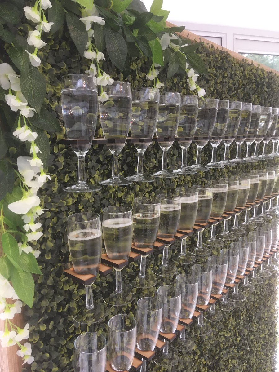 Fresh from our Workshop our Prosecco wall #Prosecco #props #weddinginspo #handmade