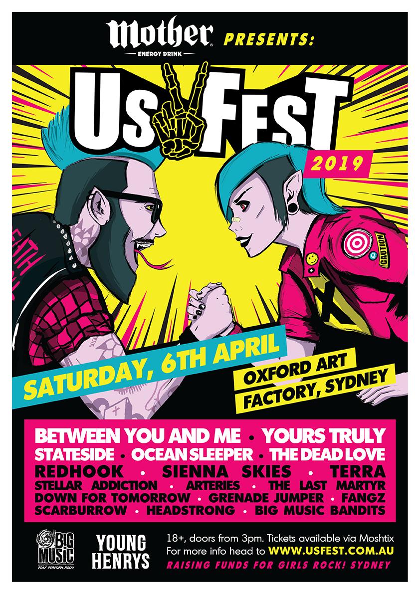 UsFestOz's tweet photo. LINEUP SHUFFLE: sadly our dear friends in @columbus_bne will no longer be able to perform at UsFest BUT we are stoked to welcome two v froth-worthy replacement acts to our debut lineup: @oceansleeperau &amp; @terrabandaus both coming to thrill the pit✌️Tix: https://t.co/4cAkaih0ZE https://t.co/NShLfN2vkX