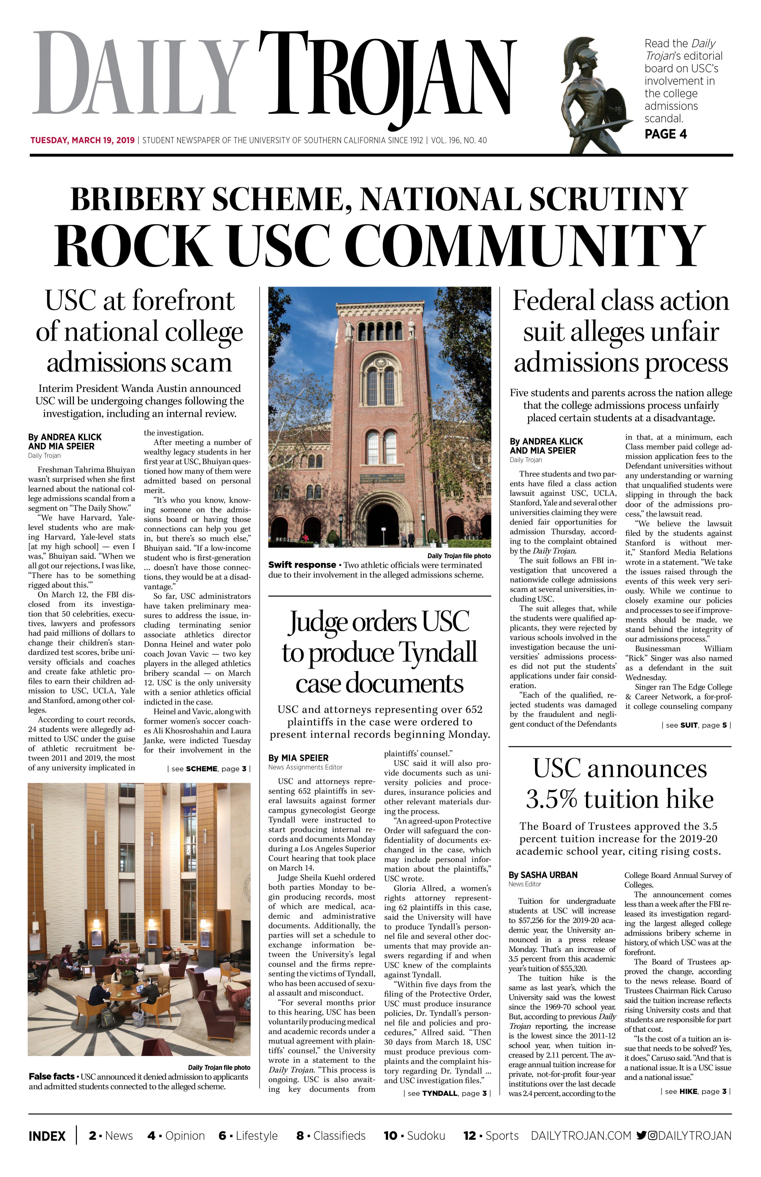 Daily Trojan on X Big things are happening at USC. Pick up today s issue on newsstands now https t R61merJnIX X