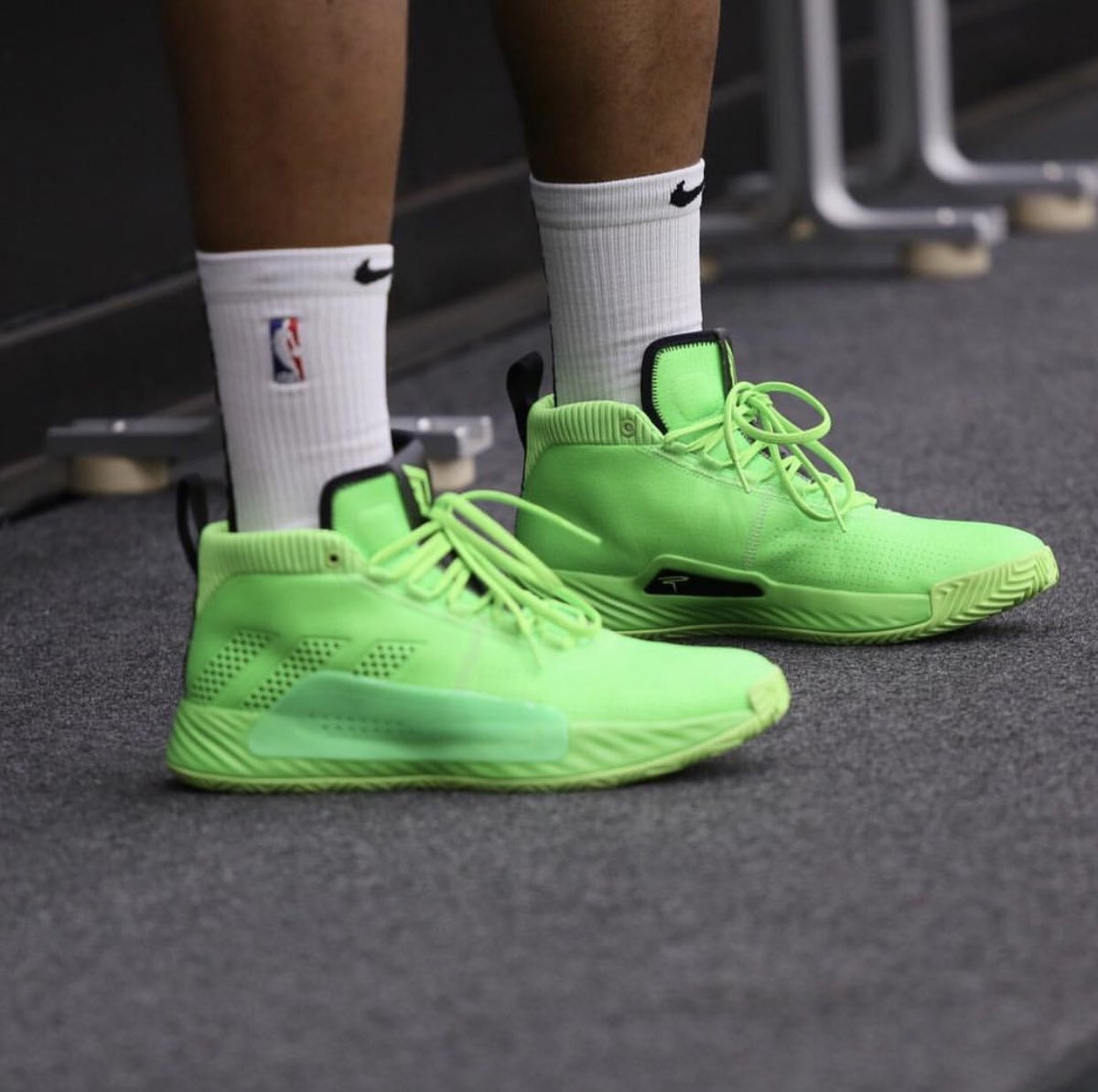 adidas dame 5 neon green