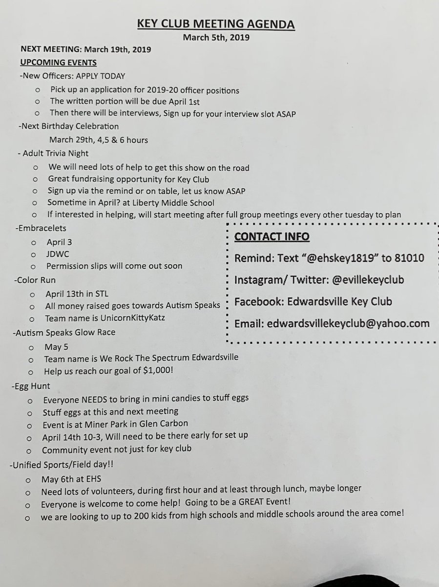 EHS Key Club (@evillekeyclub) on Twitter photo 