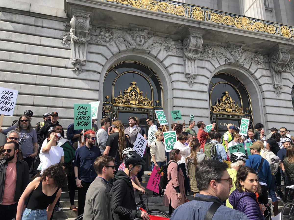 yimbymobility's tweet photo. Rallying for protected bike lanes at City Hall! Protected Bike Lanes Now! https://t.co/jxfAMTDNQj