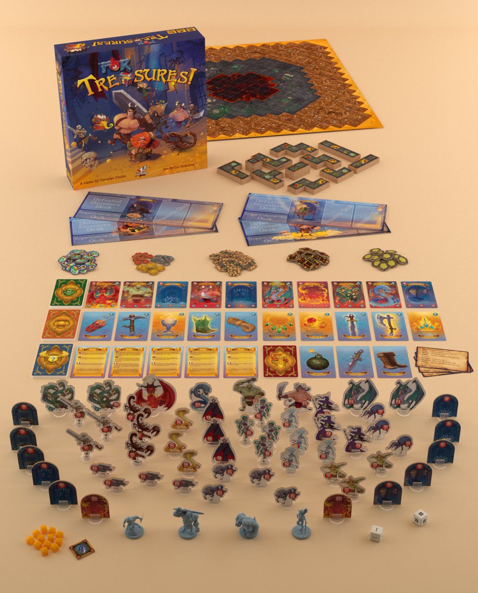 We really like the way our game looks.
And here is what you get if you become a brave adventurer and treasure hunter in #ForTreasures world.😎
We are live on #Kickstarter. Check the link: kickstarter.com/projects/weero…

#boardgames #tabletop #bgg