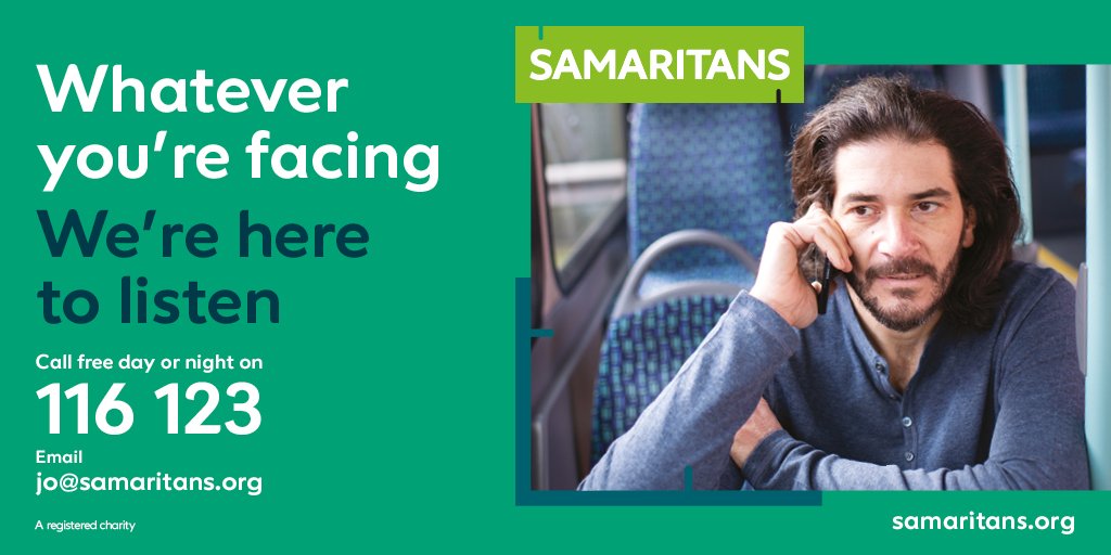 samaritans's tweet photo. Day or night, we're here to listen when things are tough. You don't have to be alone if you're struggling to cope. https://t.co/Wu31GnYllK