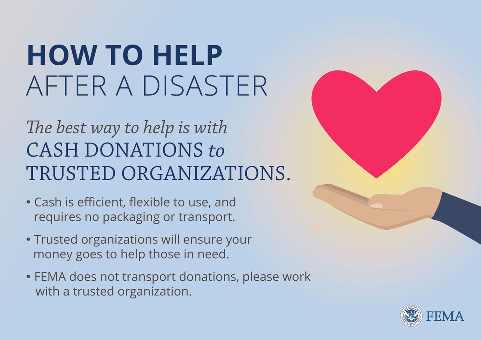 If you'd like to help with the #MidwestFlooding, keep in mind cash is best. Connect with a trusted org here: nvoad.org.