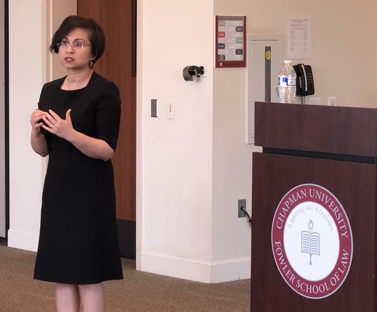 DonaldKochan's tweet photo. Many thanks to Professor @Kish_Parella of @wlulaw for presenting today @Chapman_Law on her forthcoming @NotreDameLRev article “Nudging Corporations Toward Human Rights” in the #FowlerLaw Faculty Workshop Series -- @wlunews #wlulaw @ChapmanU https://t.co/4CMaAGwXlo