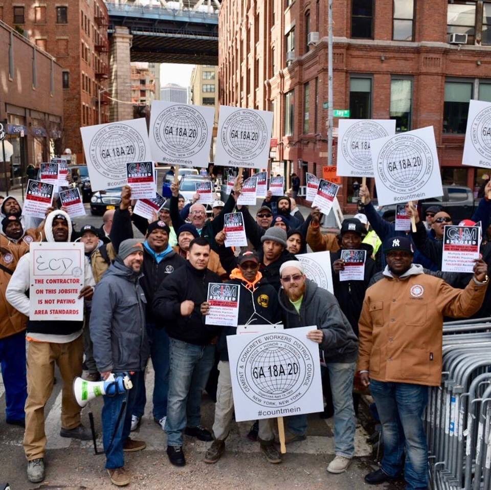 NYSLOF's tweet photo. Over 100 rank & file members rallied @ 85 Jay St. in BK calling on #CIM to end their continued hiring of lawbreaking contractors & construction managers in #NYC.
#CIMexposed #1u #CementandConcrete #6A #18A #Local20
Learn more @ https://t.co/04wEdIFcMn https://t.co/8F7jfQIK83