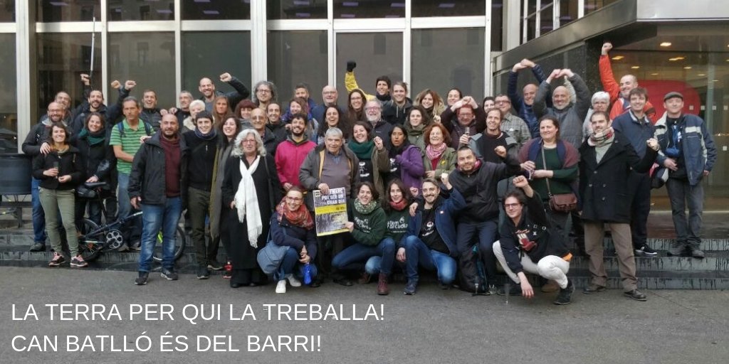 AVUI 19 DE MARÇ A ESTAT UN GRAN DIA!
LA TERRA PER QUI LA TREBALLA!
FELICITATS A TOTES 😘😘😘😘😘  
<a href="/CanBatllo/">Can Batlló</a> és del barri