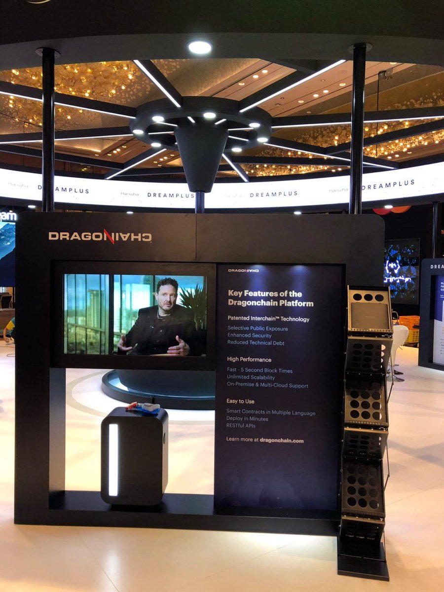 dragonchain's tweet photo. We'd like to thank #Hanwha for hosting Dragonchain at @money2020! Join our mailing list to get the latest updates on Dragonchain and Dragonchain Academy announced at the #M2020Asia conference: https://t.co/NPfEW58umQ https://t.co/SE5nezkUBa