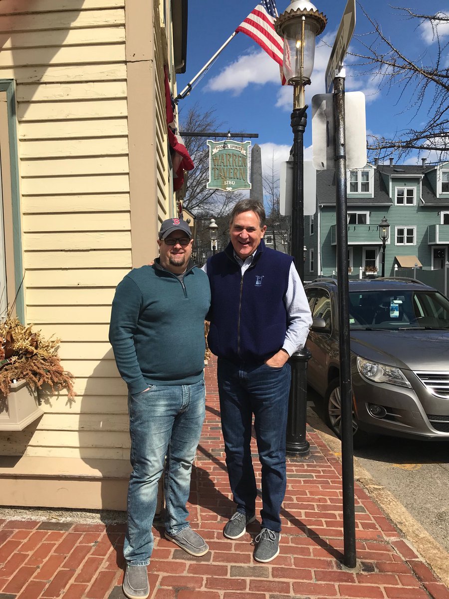 keithshorter's tweet photo. Eating at a landmark in Charlestown with Boston SEND missionary ⁦@dab1520⁩ and Chris Meaders. What God is doing in Boston needs to happen all across America. #mtairyGO  #sendBoston https://t.co/HDPLnuV5Ib
