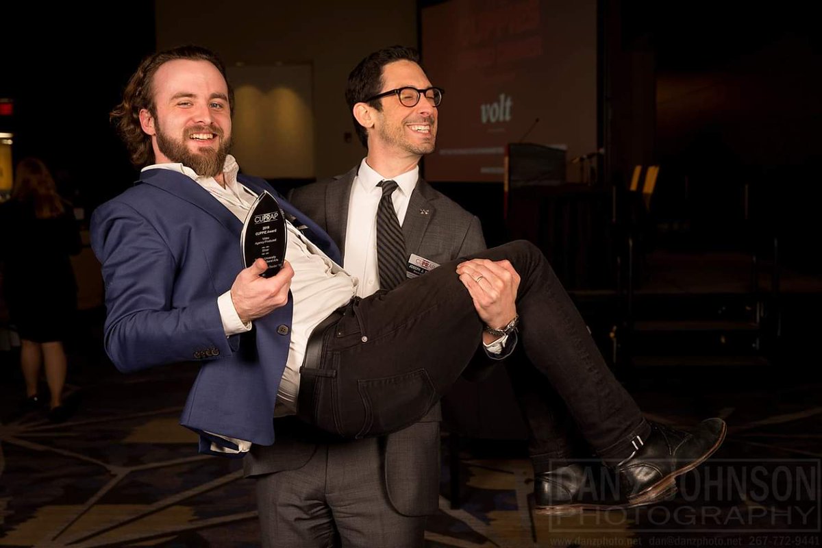 JosephJMaster's tweet photo. This just about sums up #cuprap19. Couldn't ask for a better, more supportive group of creative people to call my "work" friends. #hemktg https://t.co/g2VhTVW0Cw
