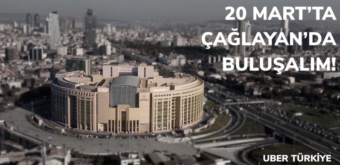 İŞİN EHLİNE BIRAKILMASI İÇİN TÜM UBER İŞ ORTAKLARI, SÜRÜCÜLERİ VE UBER’E GÖNÜL VERENLERİ 20 MART’TA ÇAĞLAYAN’A UBER’E DESTEK VERMEYE BEKLİYORUZ.🗣

#UberleYolaÇık #TercihimUber