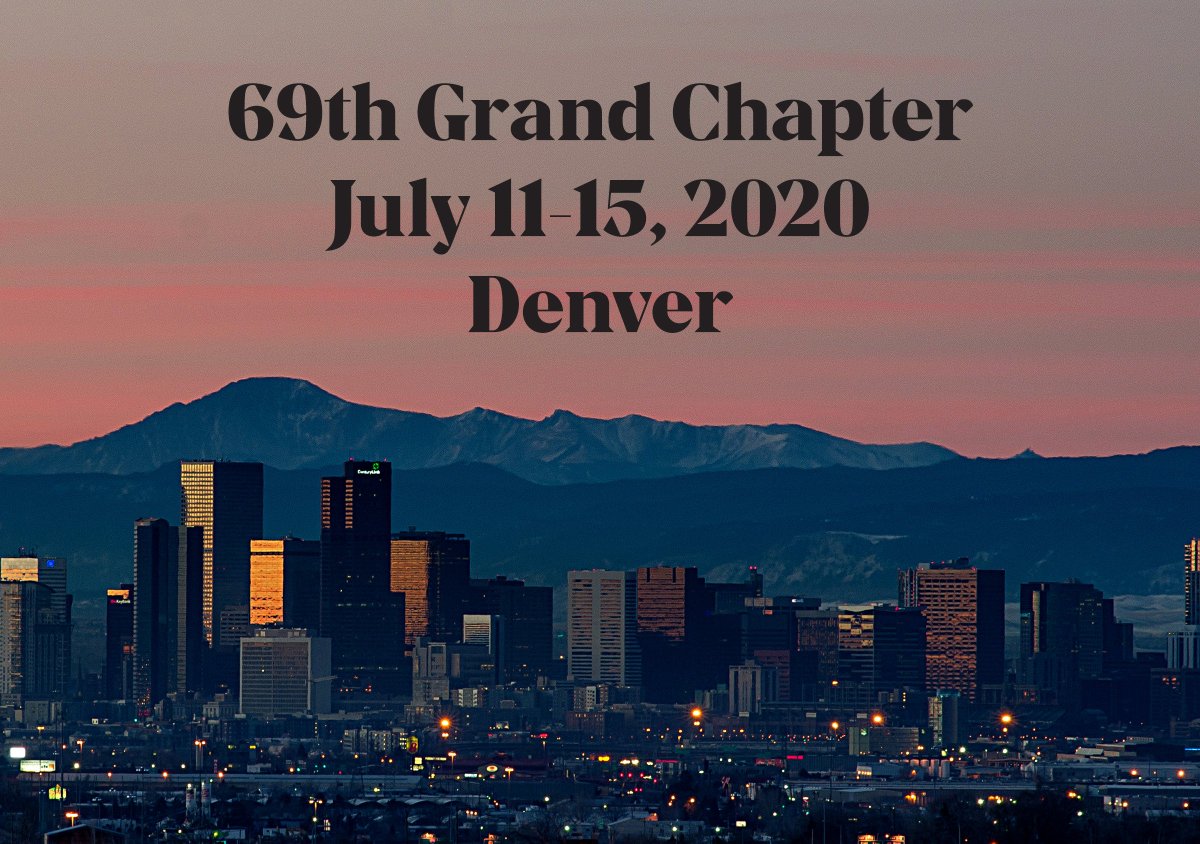 The dates for the 69th Grand Chapter are official! Can anyone guess how many Grand Chapters the state of Colorado has hosted?