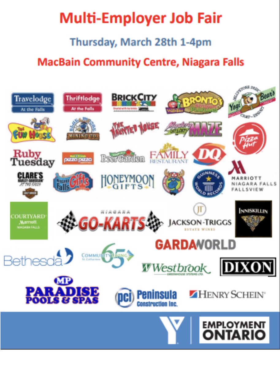 Looking for work and have access to transportation? There is a job fair in Niagara Falls for a variety of employers for summer jobs in the Falls.