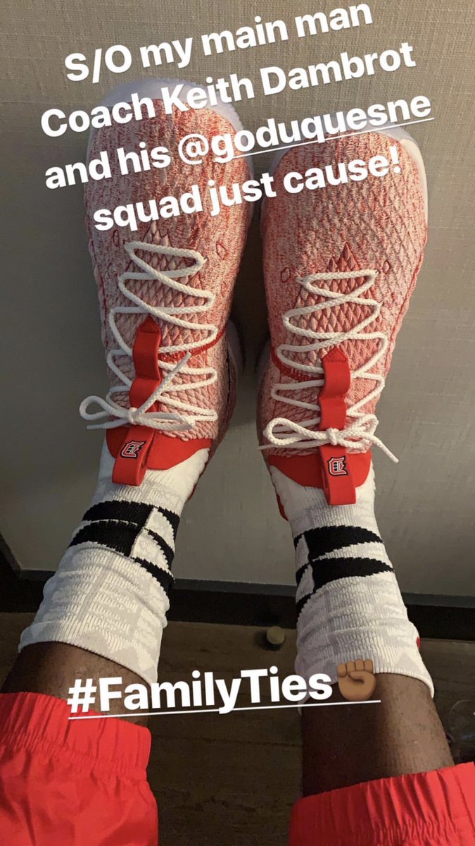 .<a href="/KingJames/">LeBron James</a> showing love to <a href="/DuqMBB/">Duquesne Basketball</a> just cause. ✊