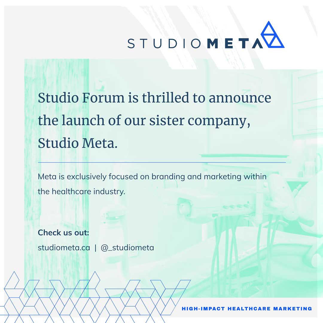 studio_forum's tweet photo. Welcome to the family @studiometa_ ! Our new sister company Studio Meta is exclusively focused on branding and marketing in the healthcare space. We are so excited to breathe new life into this industry's marketing activities! #marketingstudio #healthcaremarketing https://t.co/ierZa1ryCY