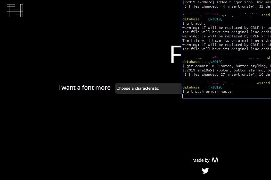 FontDatabase is going to look better than ever✌✈  on the 20th

FontDatabase.app

instagram.com/p/BvMUoqagqJM #startup #tech