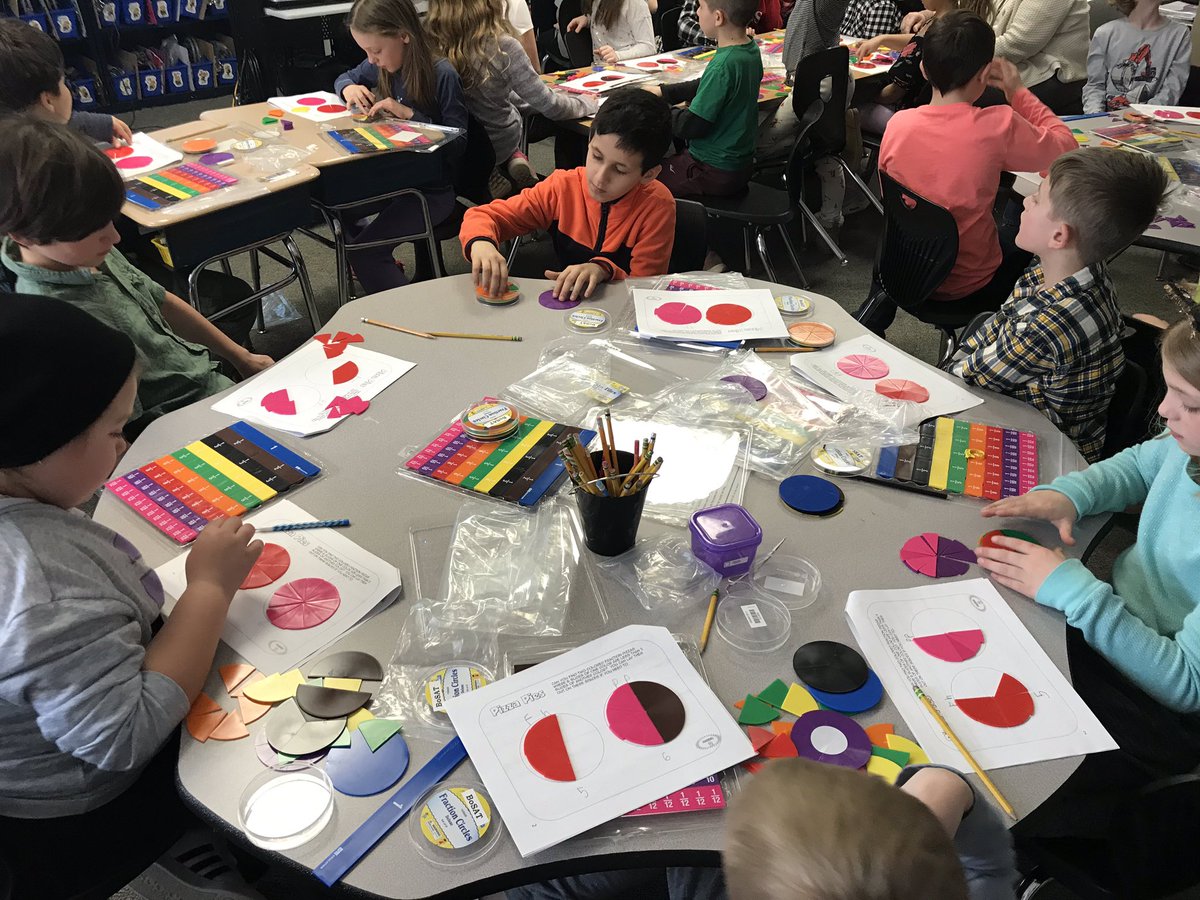 HFLMrsSmith's tweet photo. When is 5 more than 6? Ask our third graders. #FractionHero https://t.co/uycXz1VSJO