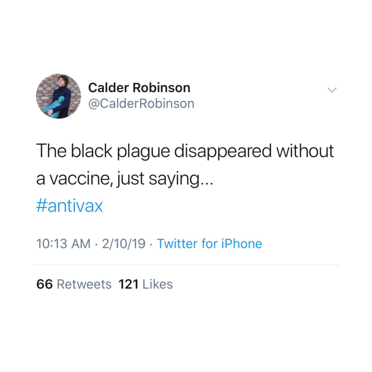 Jack Appleby auf Twitter: &quot;2/ Kid troll posts dumb anti-vaccine tweet. He&#39;s  being dumb for laughs. Look at his other tweets. At best, it&#39;s an  unnecessary joke that likely got a mixture