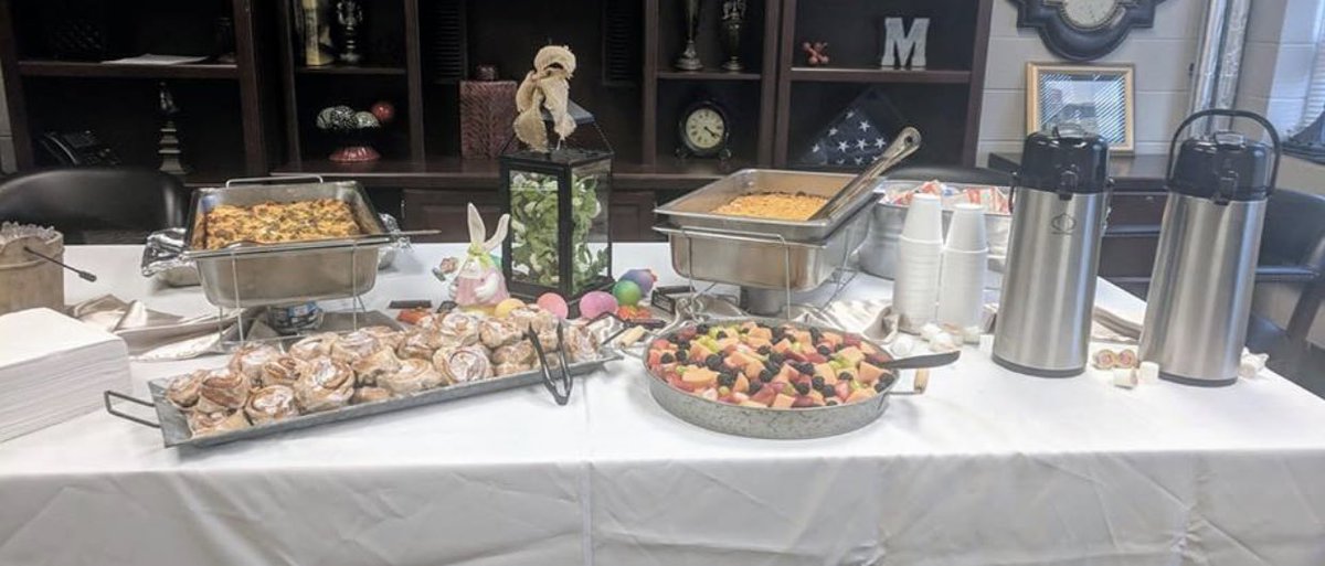 Special thank you to Stacie Oliver and her CNP crew for the faculty/staff breakfast this morning!