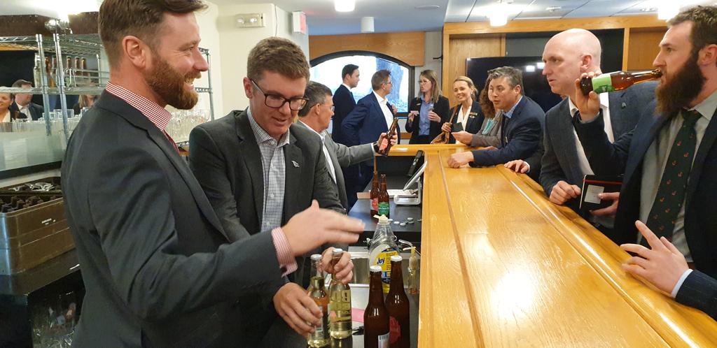 camohenderson's tweet photo. Kiwis manning the bar at the NZ embassy in Washington DC https://t.co/Fhp4RvuUZY