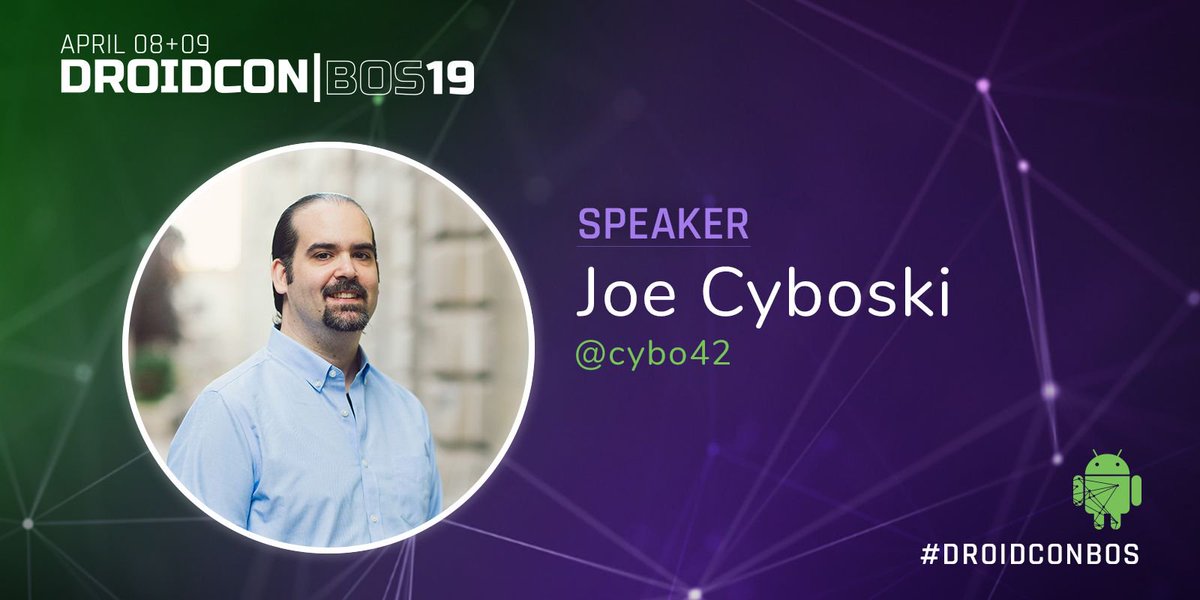 droidconbos's tweet photo. join us in welcoming @cybo42 as a #DroidconBos speaker 🎉 .  We're so happy you'll be joining us 😀

#AndroidDev #Android #AndroidGala #boston
~~
📅 Agenda: https://t.co/lEgbttwK23
🎟 Tickets: https://t.co/pSuw20Uiik https://t.co/VRAfsHtfKW