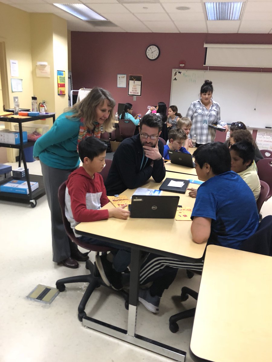 RahRahReading's tweet photo. Proud librarian moment! These kids led our #TechTuesday sessions today, teaching staff about @SpheroEdu, @3Doodler, @Google Expeditions, @PlayOsmo, and https://t.co/Rv3FIzUPxN. They are amazing teachers! #studentledpd https://t.co/CIeoY4gi8O