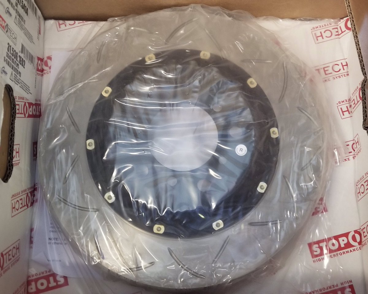 ChristinaYLam's tweet image. Look what just showed up from @stoptech! Check out the brand new E46 M3 Competion Brake Kit! This kit will be available later this summer after we do some validation on it. There is some serious braking power right here! Can’t wait to install it! #stoptech #brakelatefinishfirst