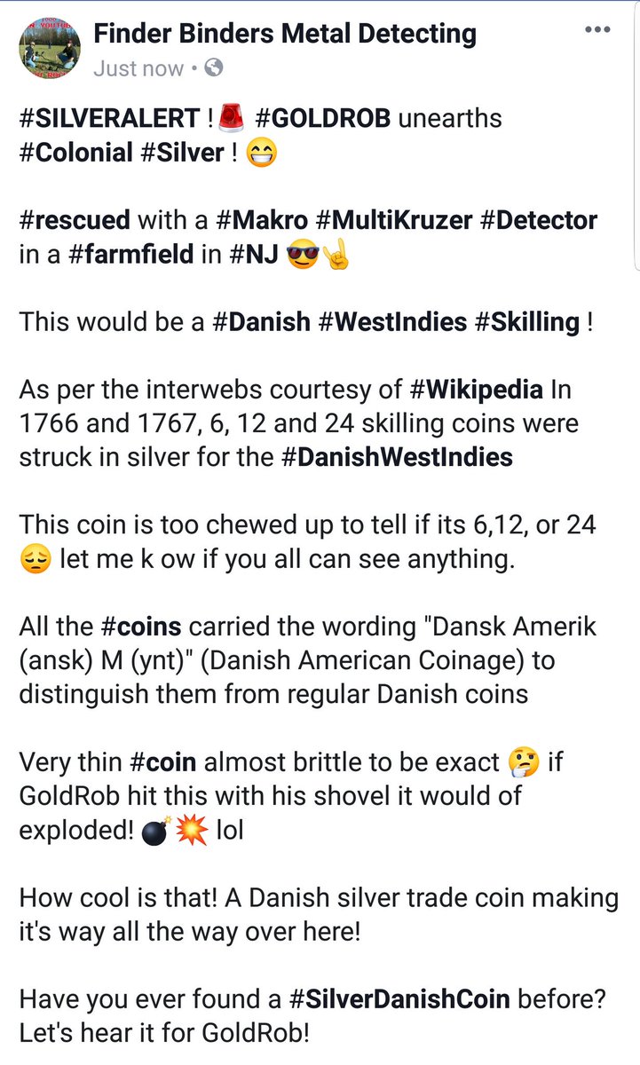 FINDER_BINDERS's tweet photo. #SILVERALERT !🚨 #GOLDROB #Colonial #Silver #rescued #Makro #MultiKruzer #Detector #NJ #Danish #WestIndies #Skilling #DanishWestIndies #coins #coin #SilverDanishCoin
#DIGUS #RelicHunting #metaldetecting #coil2thesoil #dirtfishing #Detectorist #digging #Saturdaynightcoinshow https://t.co/fwjNxetM5K