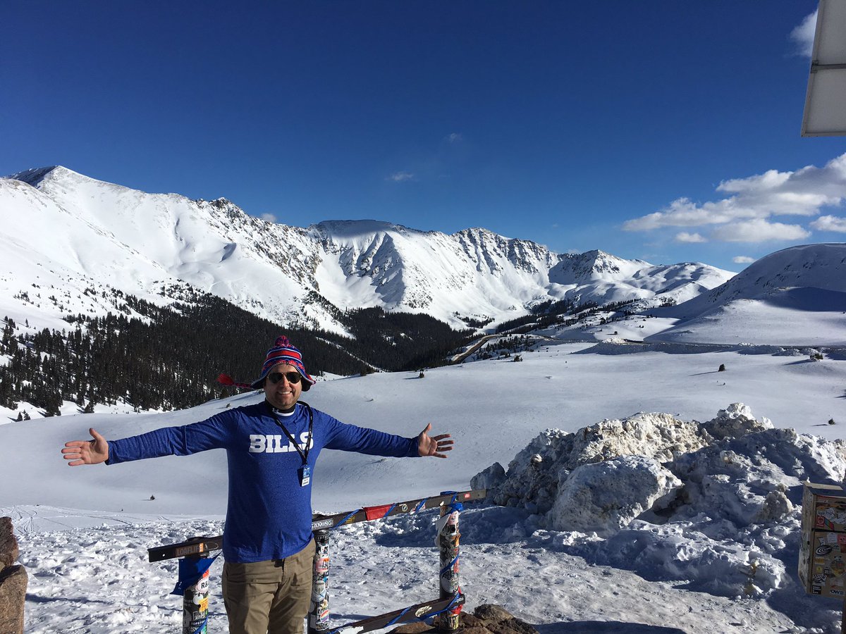 Reppin’ my @buffalobills at one of the highest places in the #USA! #LovelandPass #Hwy6