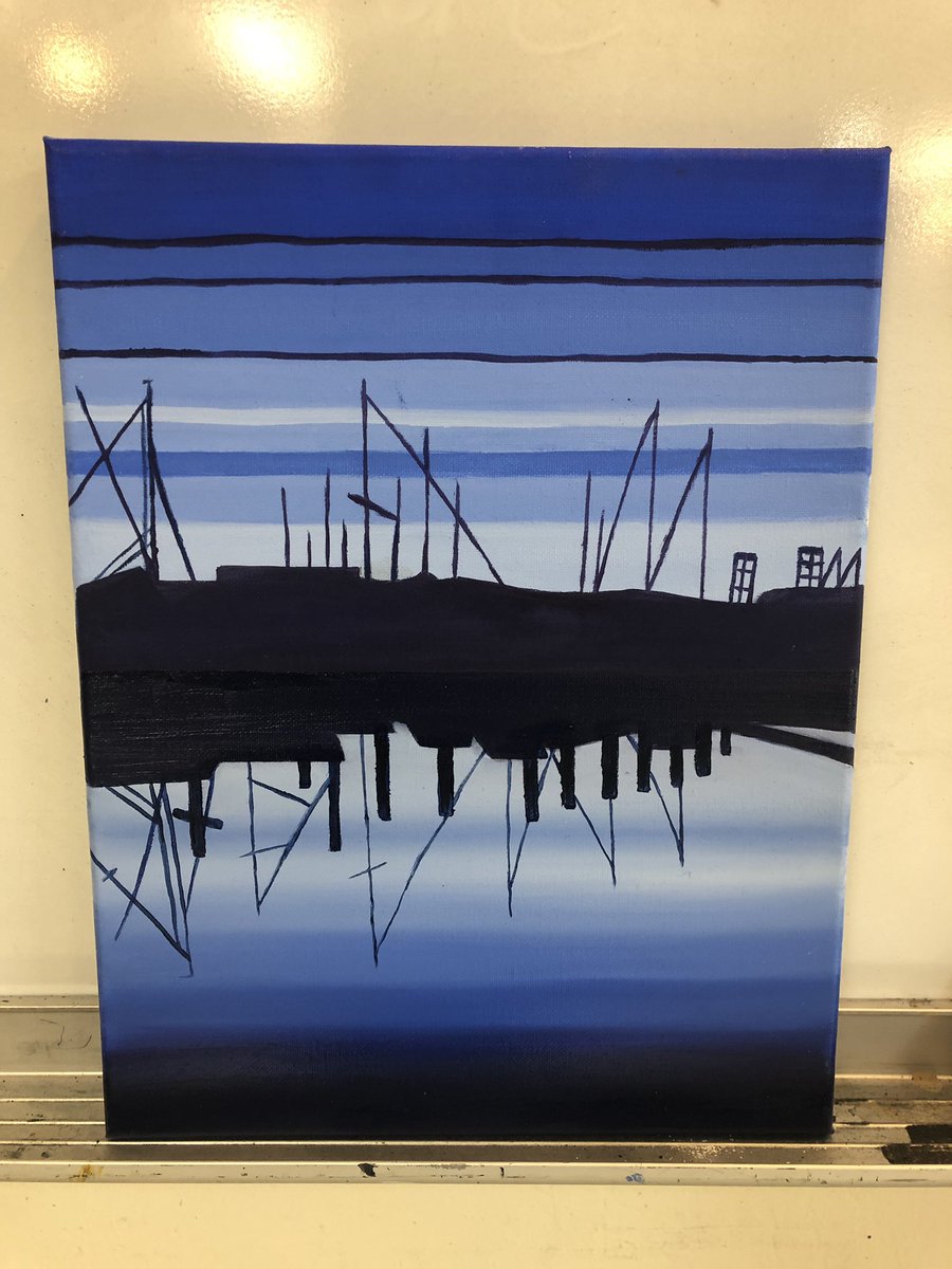 perlita707's tweet photo. My 4 Vallejo waterfront paintings done in oil. Pls like or retweet lol my whole life is about art and want it to be a career someday ☺️

#oil #art #vallejo #California #marina #paintings #abstract https://t.co/oWYEv6i5BG