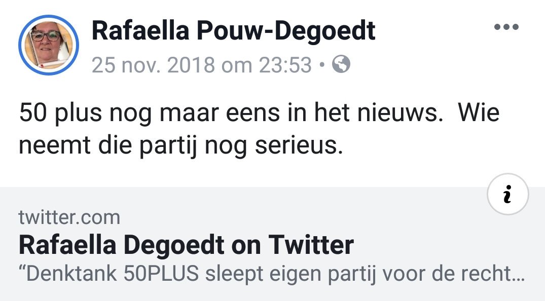 NLmarianne's tweet photo. OMG
Kandidaat 5 van @50pluspartij (Flevoland) kraakt op Facebook haar eigen partij af!! #ongeschikt
https://t.co/qaHDUWOB4j
#PS2019 kies wijs, #stemOPA https://t.co/iH6BoxUD4j