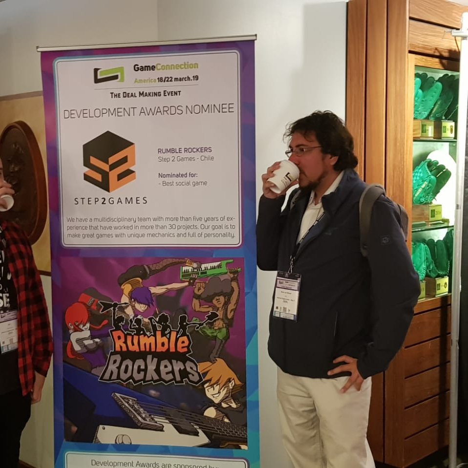 step2games's tweet photo. We've been super busy but we're at @Official_GDC and @gameconnection for the week!! If you see @svbrand go and talk to him 
#gamedev #indiedev #indiegame #RumbleRockers #GDC19 #gameconnection https://t.co/COIkm5irFc
