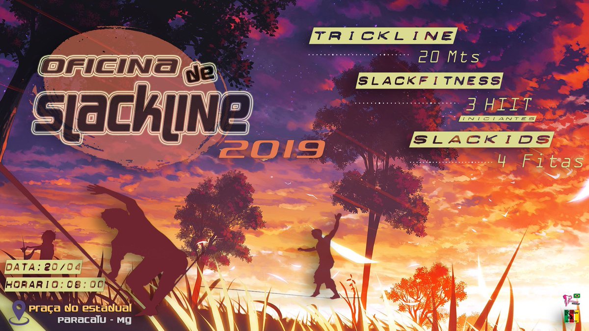 FlyingMonkeysSl's tweet image. Somos todos slackline! Vem aí Oficina de Slackline 2019
@paracatunet @ParacatuMG  @ElephantSlack #TST #Seguranca #Saude #Amigos #Slackline #fitness