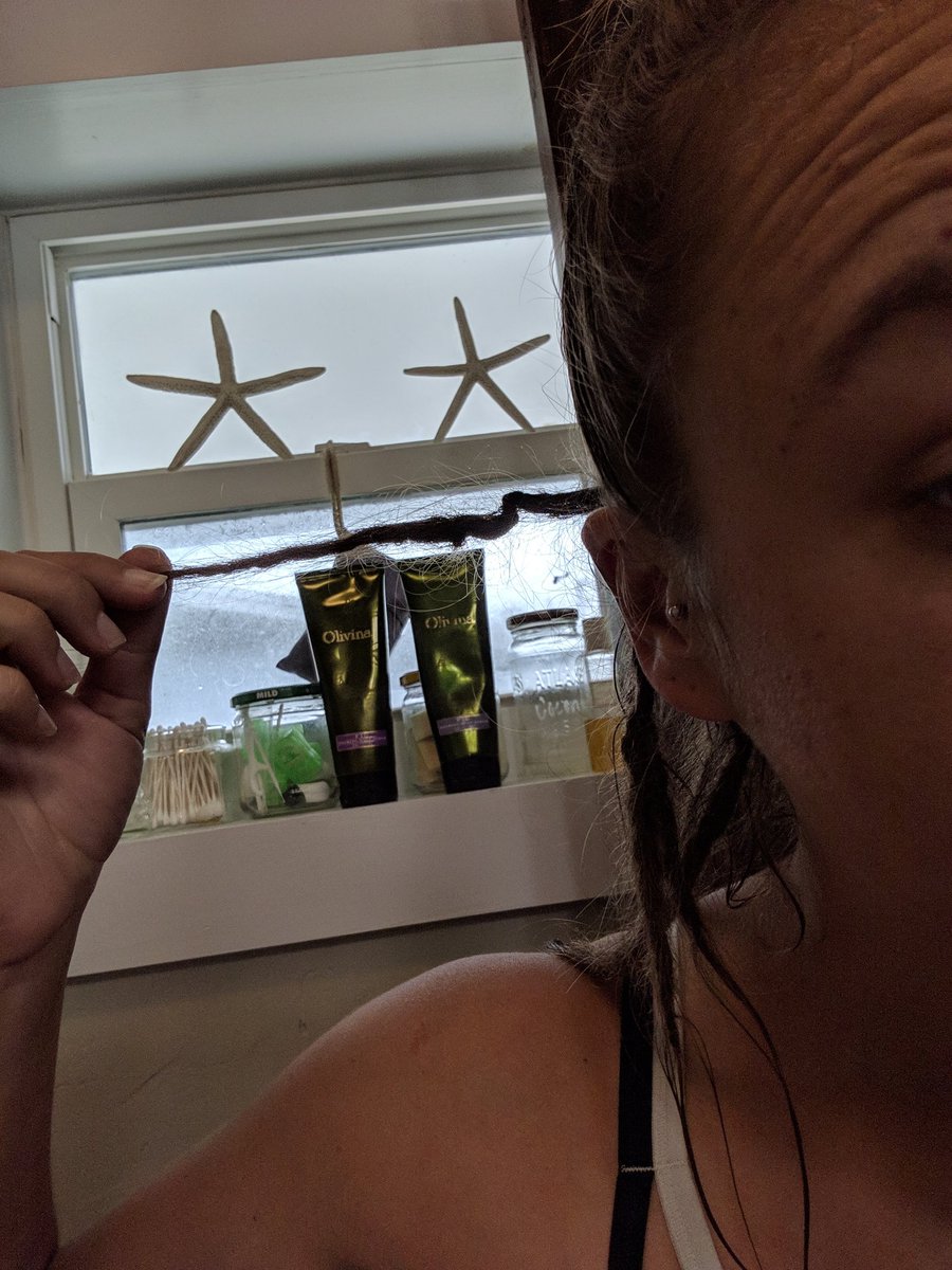 SierrasLocks's tweet image. Did a baking soda and deep clean today and the one year old dread babies shrunk up a LOT!! #dreadlocks #partialdreads #locks
