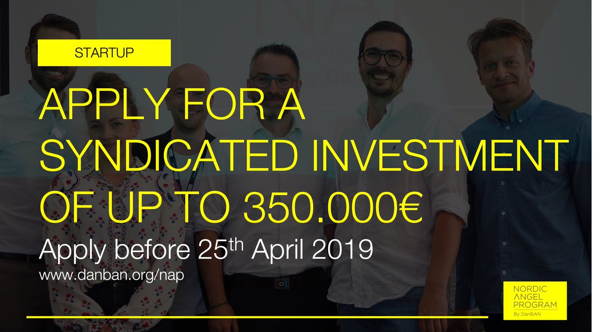 Fredelv's tweet photo. 📣Calling all the cool Nordic #Startups📣

I am taking part of @AngelProgram – NAP by @DanBAN_org and I expect my next new #angelinvestment to be a part of the program.

Meet the #investors and apply for NAP by DanBAN here: https://t.co/8aWf919QLJ https://t.co/Ecsnpglg0I