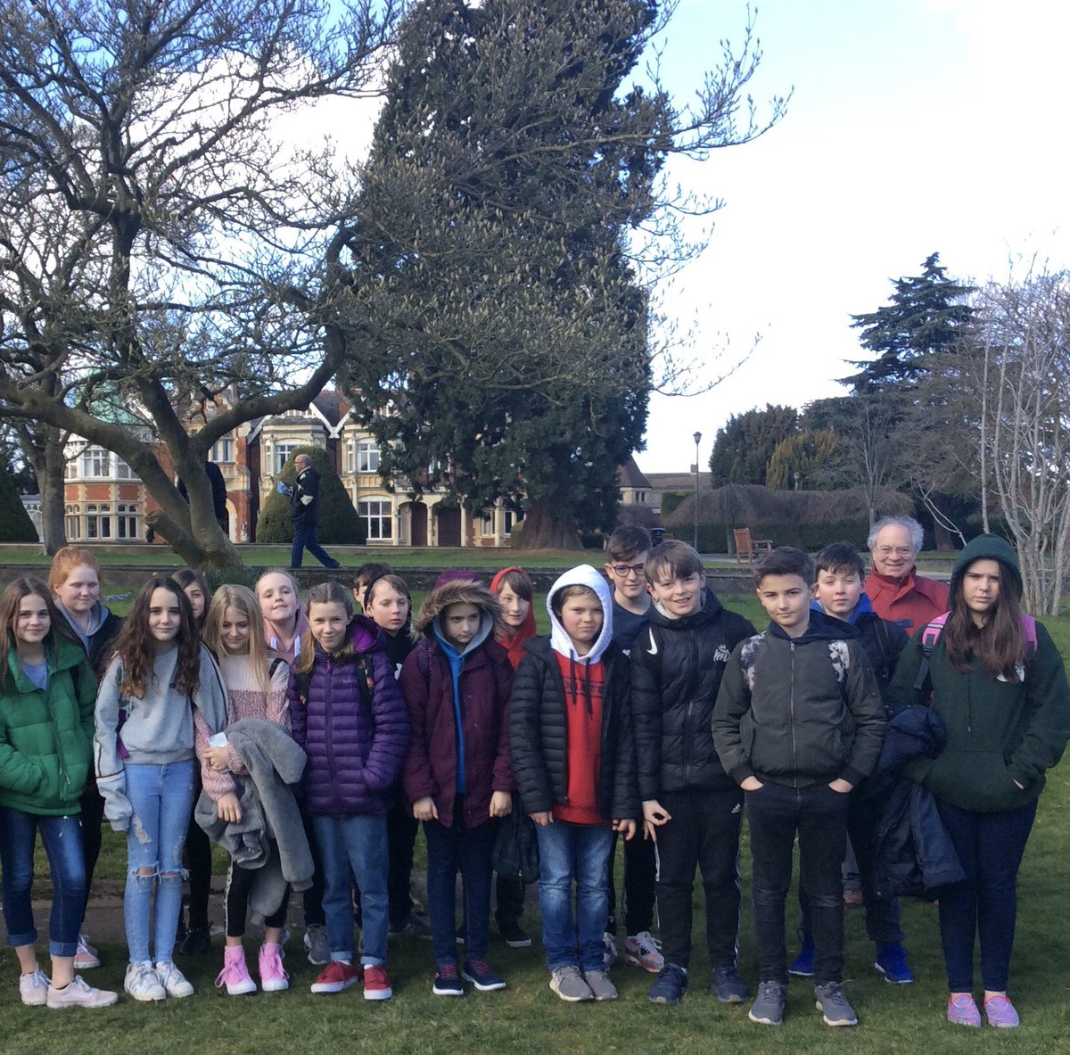 maths_tcs's tweet photo. A great day out at Bletchley Park last week. Our Year 7 students discovered some codebreaking techniques and witnessed a real life WW2 Enigma machine. #codebreakers @corshamschool @bletchleypark https://t.co/mmXSACrjBq