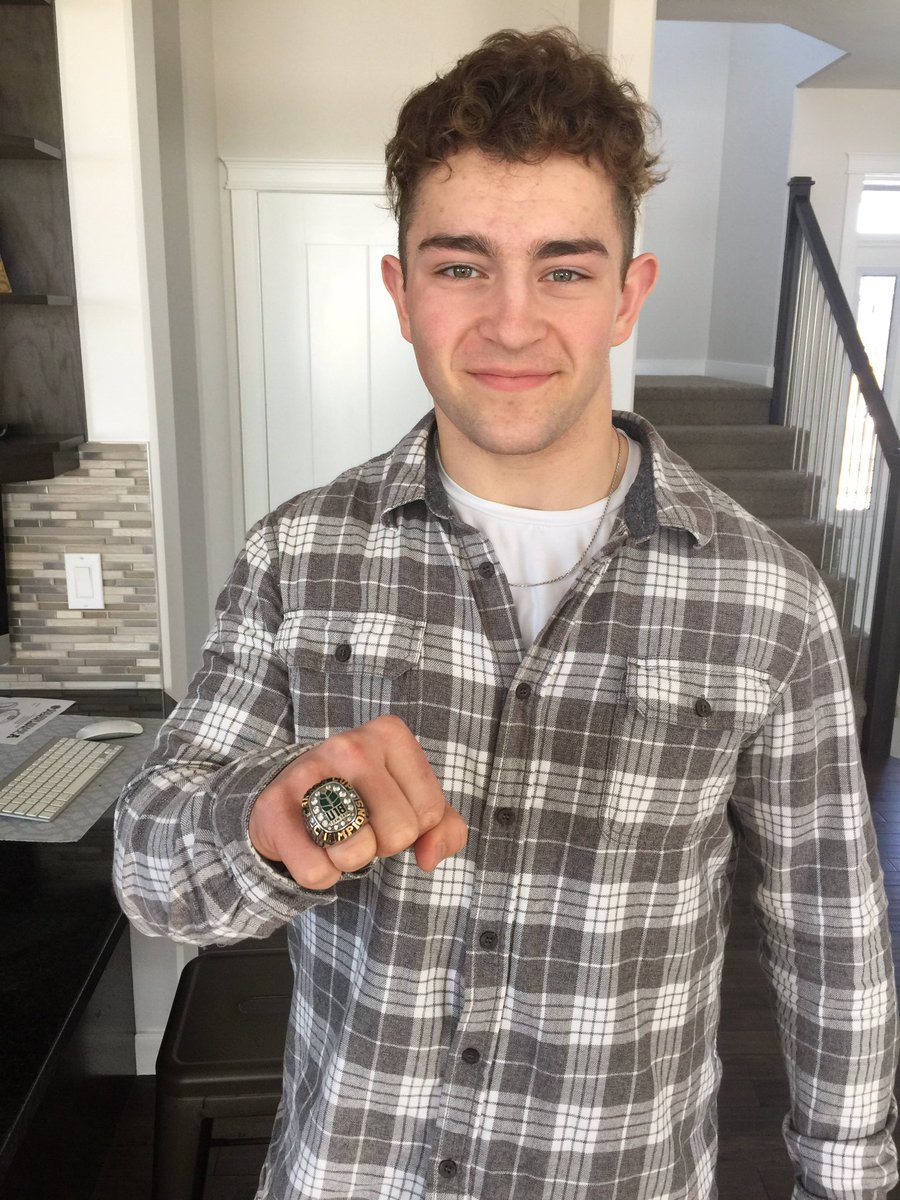 TysonKrush's tweet photo. @FootballSask Championship Season Hardware. #reallybigrings #reallybigthings Proud of this team and this accomplishment. Let’s go get another @FootballCanada Cup https://t.co/UWnla76OAX