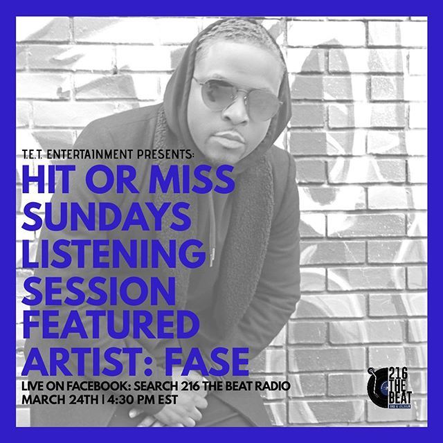 FASE101's tweet photo. I will be on air Sunday in Cleveland Ohio with the Elite Team @216thebeatradio at 4:30pm EST For #HitOrMissSundays #HitOrMissSundaysCrew
S/O to @djraven216
@mzslimgoody &
@mscreamofthecrop
For making this happen 🤙🏾🤙🏾 #fase101 #Fasethenation #MoneyMRecord… https://t.co/BxwsZ050Qb https://t.co/ctg4pJyjCN
