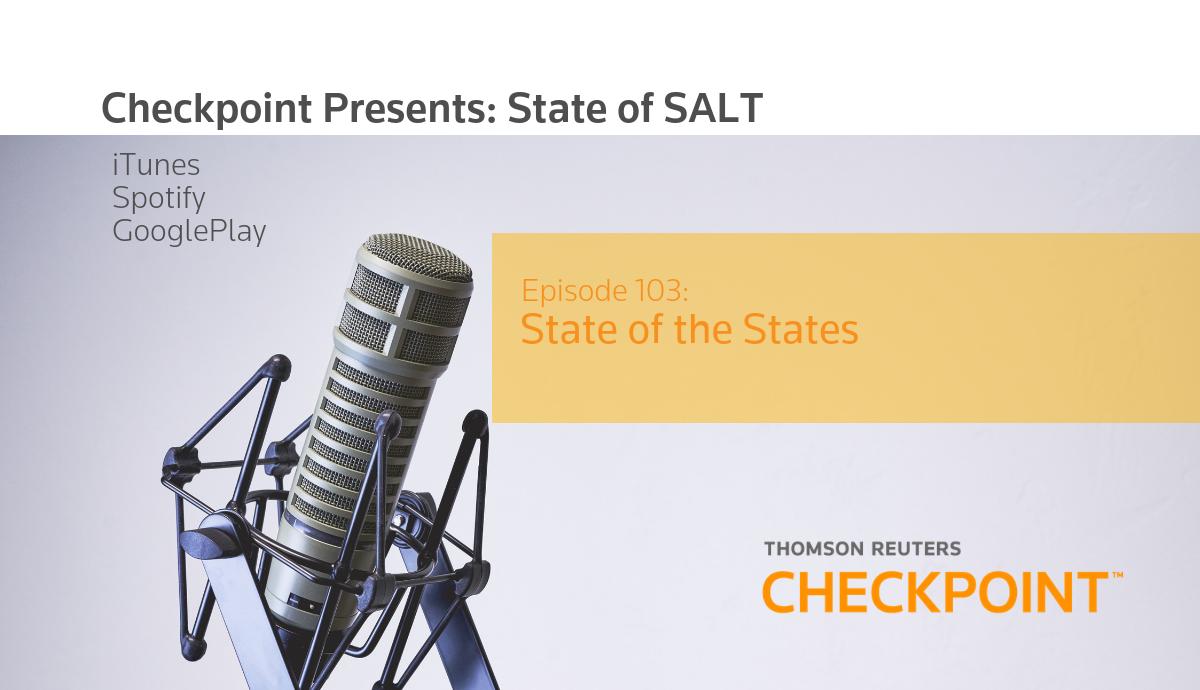 TRTaxAccounting's tweet photo. Tune in to the latest #CheckpointSOS podcast: how states are dealing with the ongoing #TCJA conformity issues, while also looking to achieve some taxpayer relief. Download now on iTunes! (or search on Spotify or GooglePlay) - https://t.co/qOtmphoBg6 https://t.co/vPxKGQAYDV