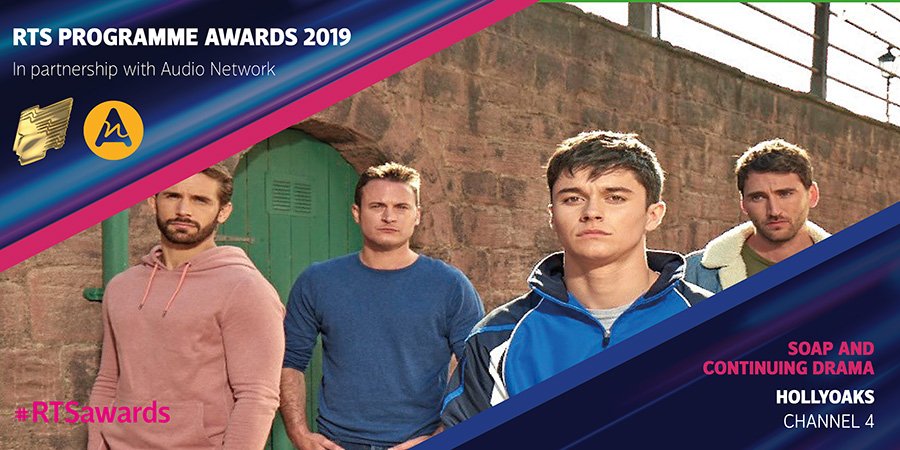 Well done to <a href="/Hollyoaks/">Hollyoaks</a>, winner of the Soap and Continuing Drama award. The judges were “blown away” by its “terrific central performances” #RTSawards