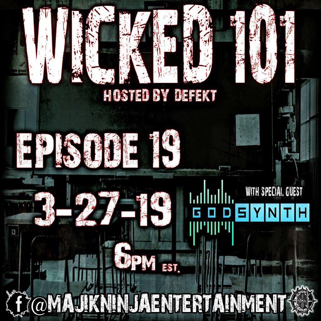 Last week <a href="/facebook/">Facebook</a> was down during our scheduled live stream, so <a href="/that1killa/">Defekt</a> and the homie <a href="/godsynth/">godsynth</a> will be kicking it live on <a href="/wicked101show/">Wicked 101</a> next week instead! Mark your calendars! #wicked101 #wicked101show <a href="/majikninjaent/">Majik Ninja Entertainment</a> #mneradio
