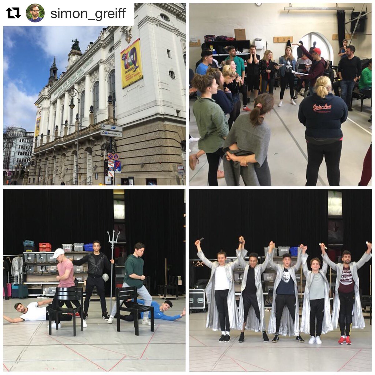 #Repost @SimG_Director with @get_repost
・・・
Great day in the rehearsal room for ‘The Band das musical’. 🇩🇪👏🏻 Stumble through of ActTwo was a pleasant surprise. Bravo cast! 👍🏻🤓