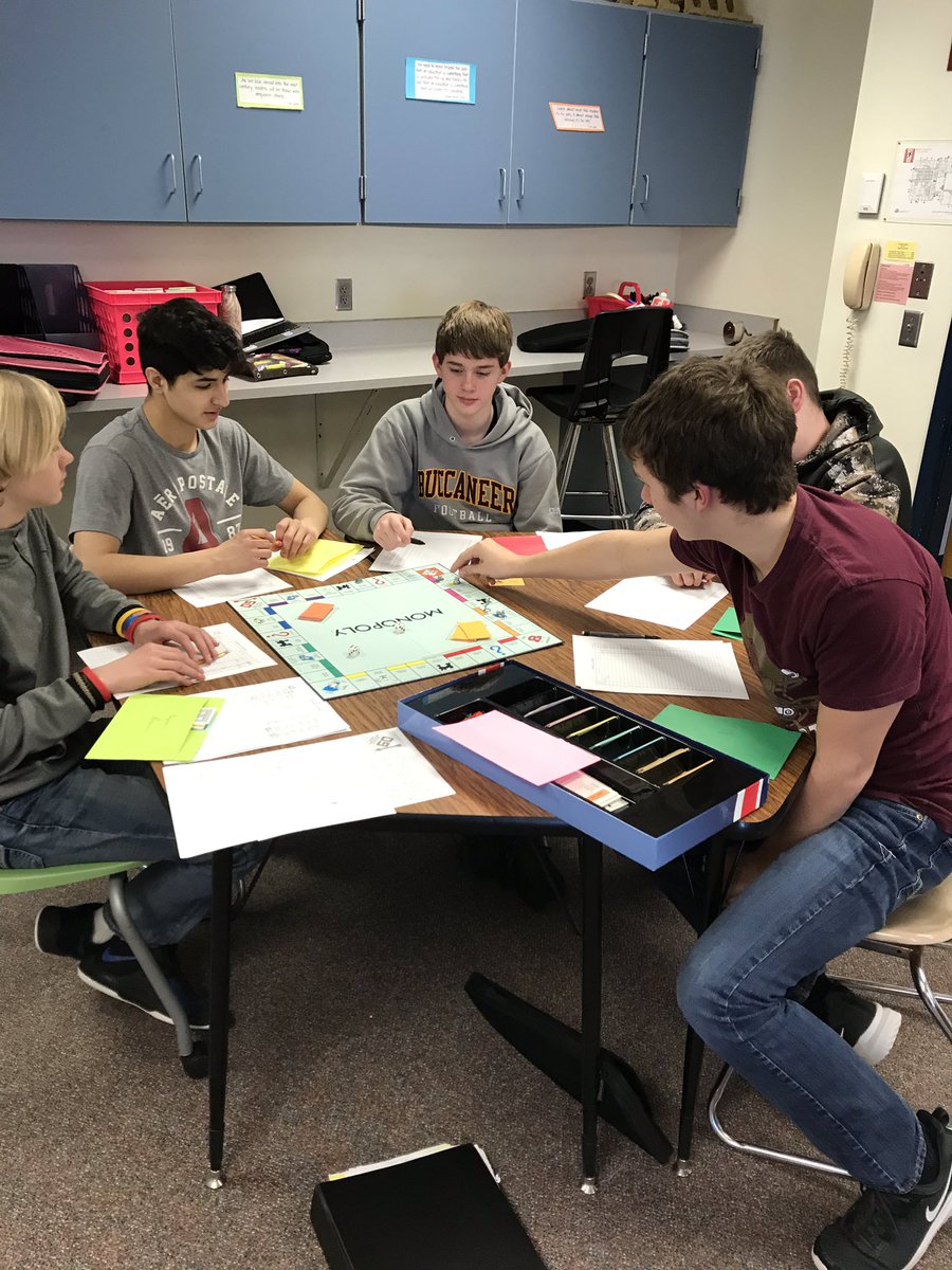 HVogltance's tweet photo. Acctg Monopoly in 8th grade this week! #favoritelesson #learningAcctg https://t.co/xItmPkcWmn