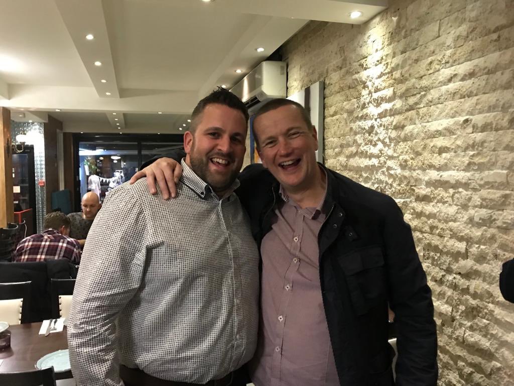 SikaLimited's tweet photo. The #FlooringTeam sending off 2 valued team members this evening! All the very best both in your new adventures and thank you for all you have done over the years! We will miss you. #SteveCocker and #JonWhitmore https://t.co/IpCPLzEgF5